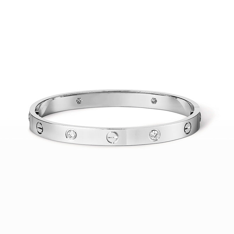 ®「ドリーム」LOVEブレスレット 6.1MM 4ダイヤモンド
