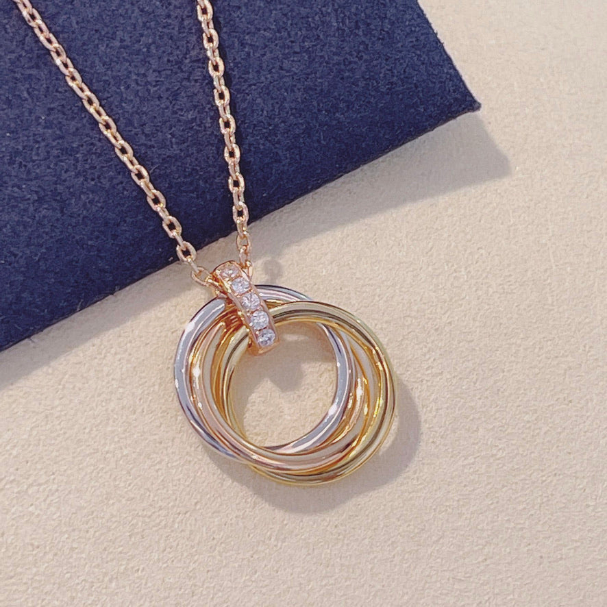 „Dream“-TRINITY-Halskette GOLD DIAMANTEN