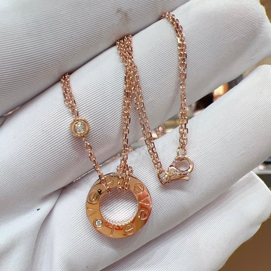 ¡®Dream¡¯LOVE NECKLACE 16MM 2 DIAMONDS
