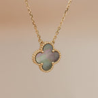 ¡®Dream¡¯CLOVER 15MM  GRAY MOTHER OF PEARL NECKLACE