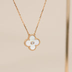 „Dream“CLOVER 15MM DIAMANT WEIß FRITILLARIA-HALSKETTE