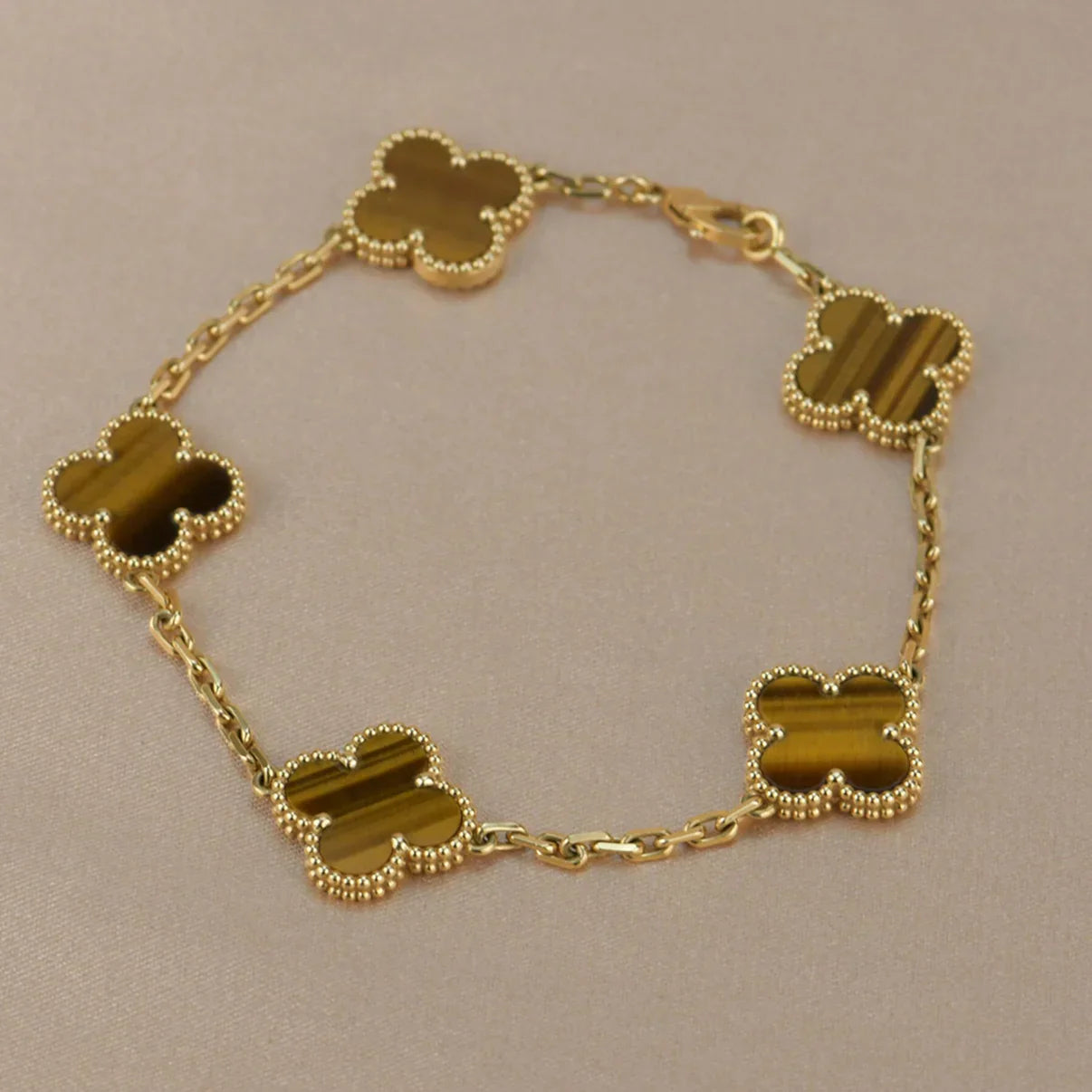 [Dream]Neue CLOVER 5 MOTIFS TIGER EYE ARMBAND-KOLLEKTION