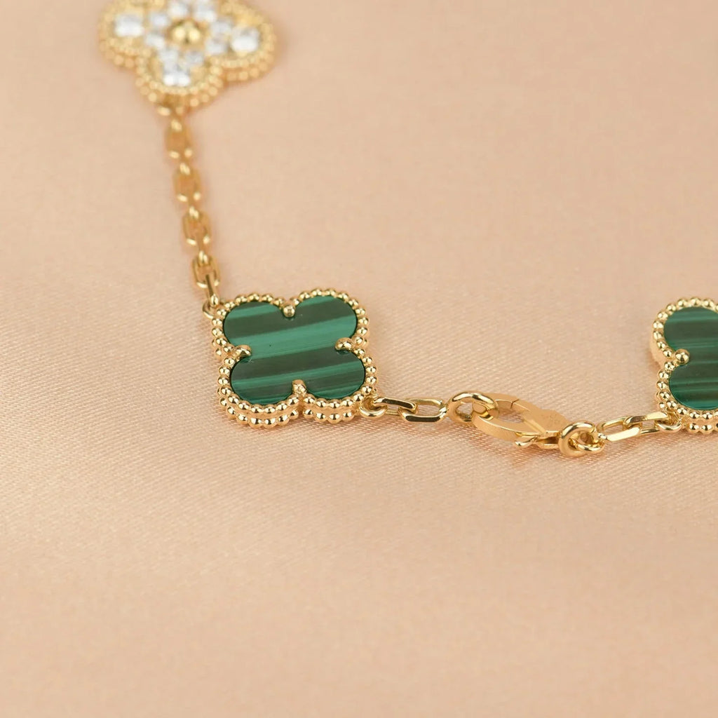 [Dream]New CLOVER 5 MOTIF MALACHITE ブレスレット コレクション