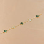 [Dream]New CLOVER 5 MOTIF MALACHITE ブレスレット コレクション