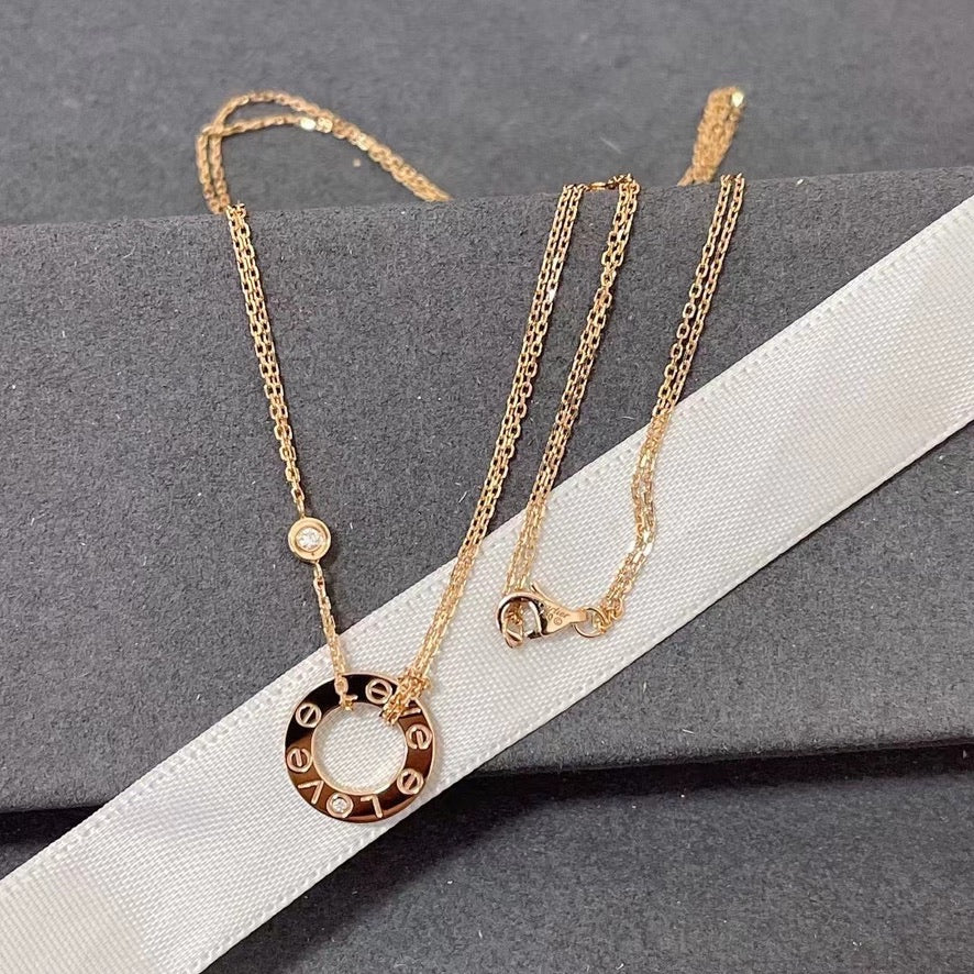 ¡®Dream¡¯LOVE NECKLACE 16MM 2 DIAMONDS