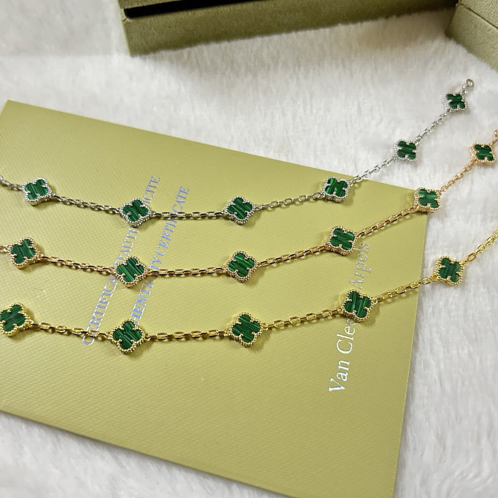 [¡®Dream¡¯]CLOVER 6 MOTIF MALACHIT-ARMBAND