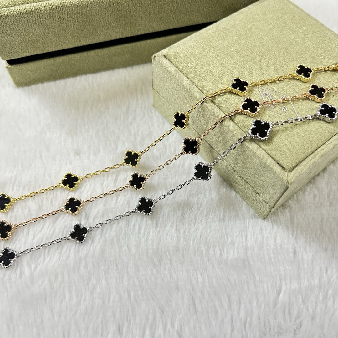[¡®Dream¡¯]CLOVER 6 MOTIF  ONYXS BRACELET