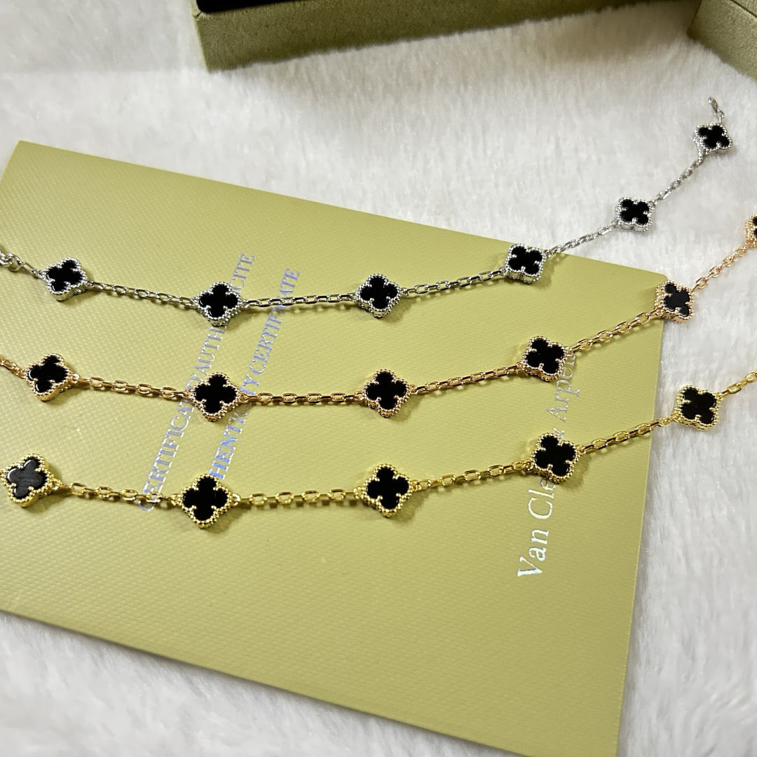 [¡®Dream¡¯]CLOVER 6 MOTIF  ONYXS BRACELET