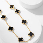 ¡®Dream¡¯CLOVER 10 MOTIFS ONYX NECKLACE