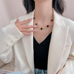 ¡®Dream¡¯CLOVER 10 MOTIFS ONYX NECKLACE