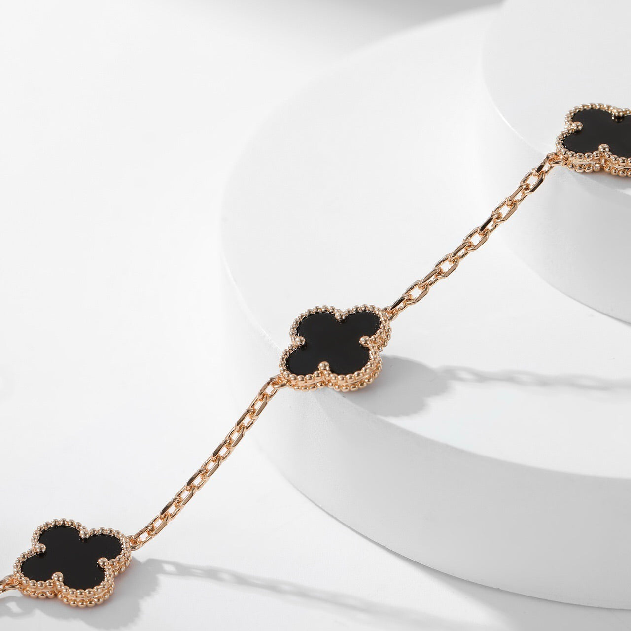 ¡®Dream¡¯CLOVER 10 MOTIFS ONYX NECKLACE