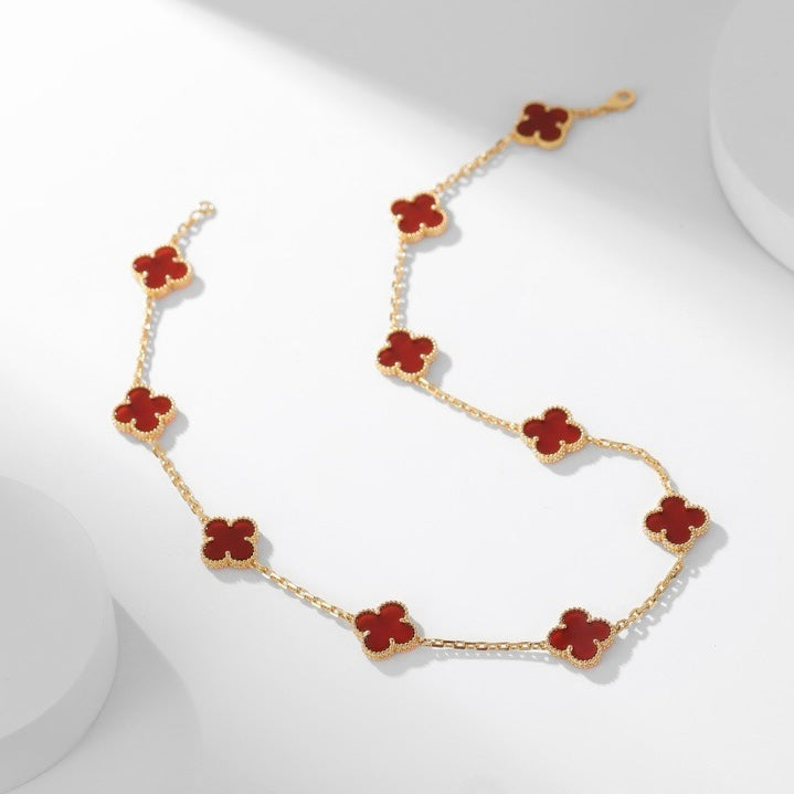 ¡®Dream¡¯CLOVER 10 MOTIVE KETTE AUS KARNEOL