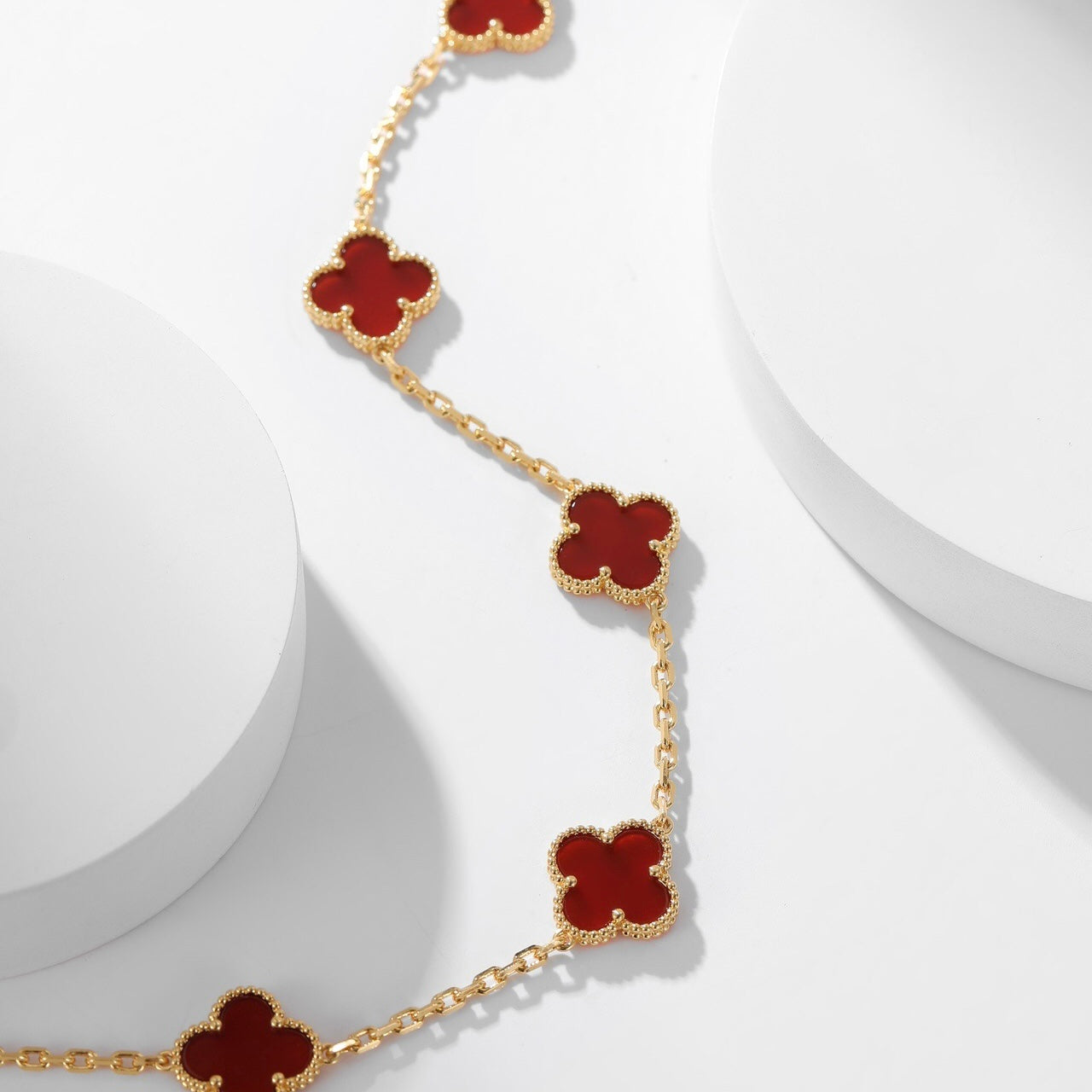 ¡®Dream¡¯CLOVER 10 MOTIVE KETTE AUS KARNEOL