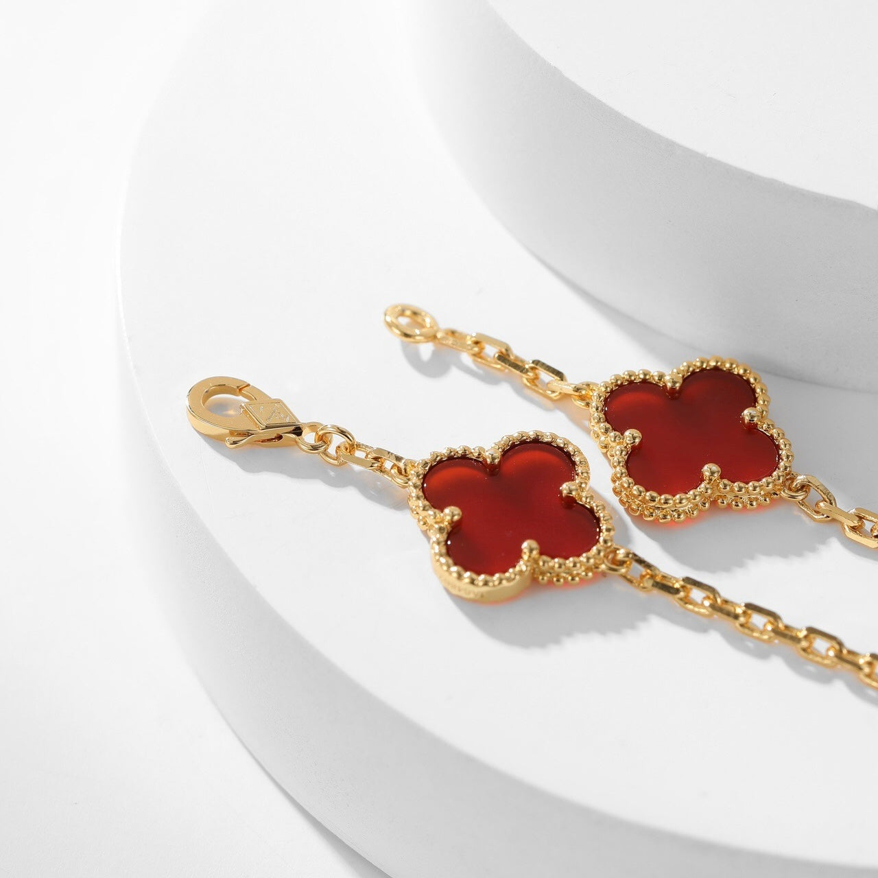 ¡®Dream¡¯CLOVER 10 MOTIVE KETTE AUS KARNEOL