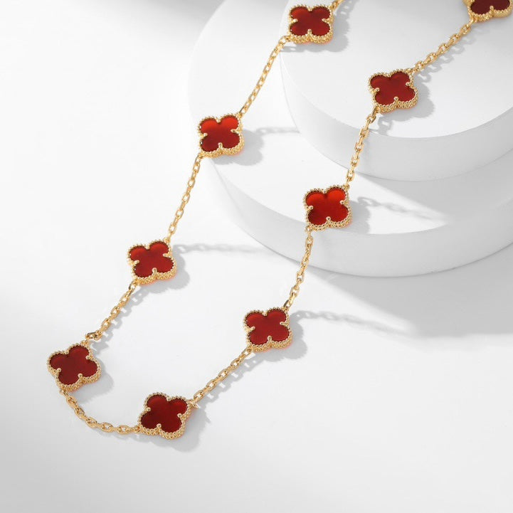 ¡®Dream¡¯CLOVER 10 MOTIVE KETTE AUS KARNEOL