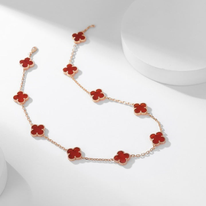 ¡®Dream¡¯CLOVER 10 MOTIVE KETTE AUS KARNEOL