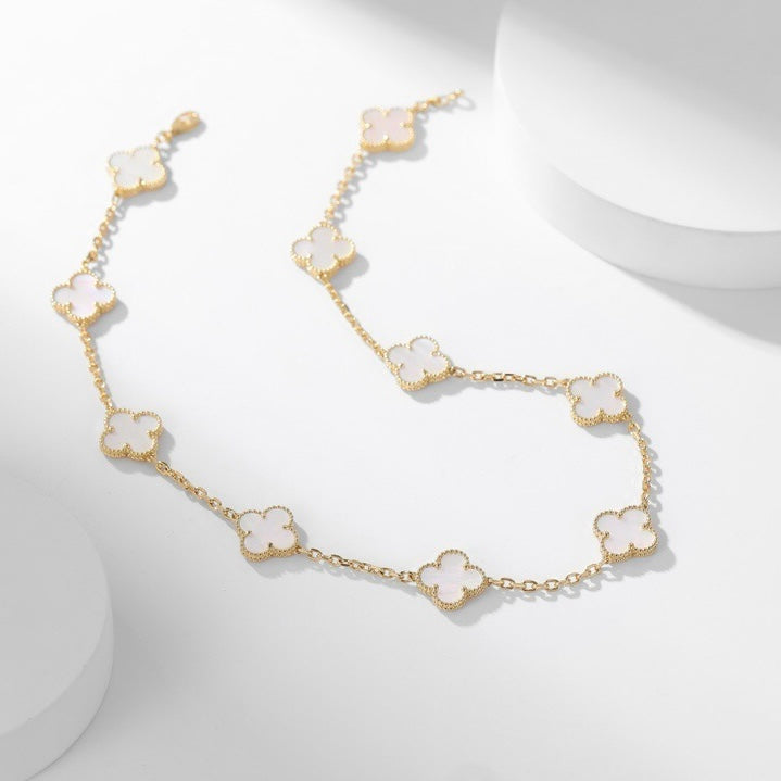 ¡®Dream¡¯CLOVER 10 MOTIVE WEISSE PERLMUTTKETTE