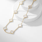 ¡®Dream¡¯CLOVER 10 MOTIFS WHITE MOTHER OF PEARL NECKLACE