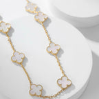 ¡®Dream¡¯CLOVER 10 MOTIFS WHITE MOTHER OF PEARL NECKLACE