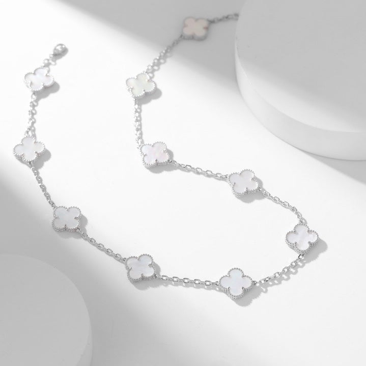 ¡®Dream¡¯CLOVER 10 MOTIVE WEISSE PERLMUTTKETTE