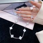 ¡®Dream¡¯CLOVER 10 MOTIFS WHITE MOTHER OF PEARL NECKLACE