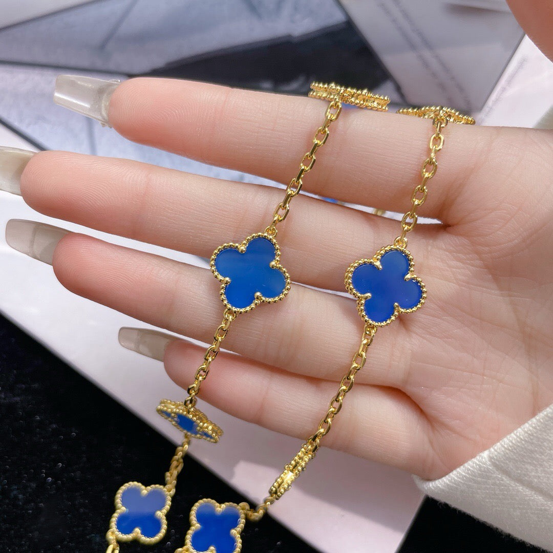 ¡®Dream¡¯CLOVER 10 MOTIVE BLAUER ACHAT ANHÄNGER