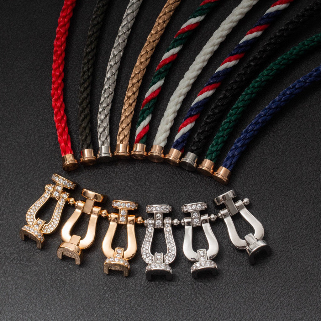 ¡®Dream¡¯FORCE LARGE HORSESHOE FULL DIAMOND BRACELET GOLD