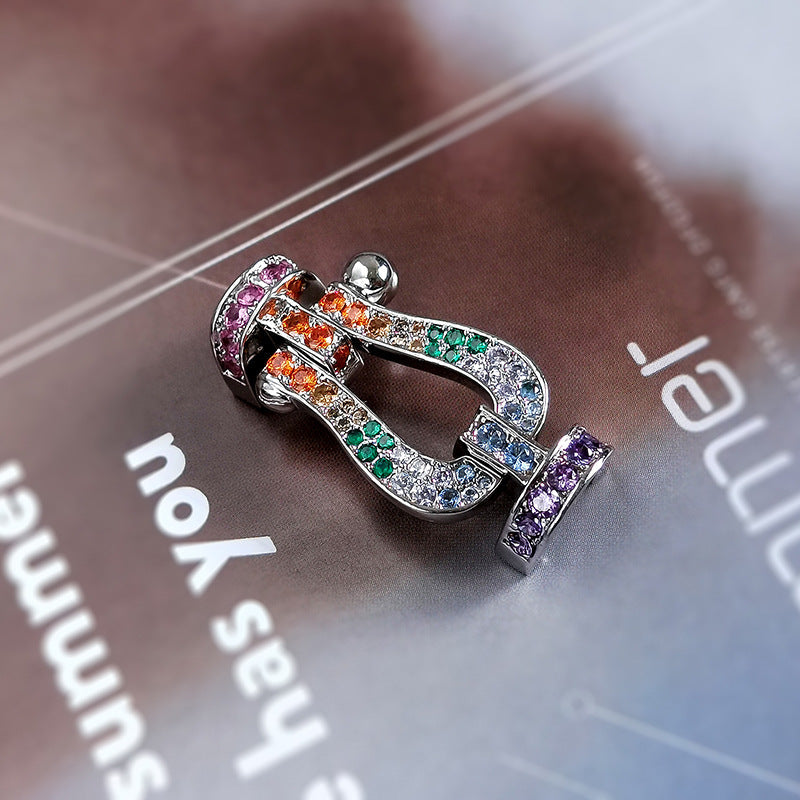 ¡®Dream¡¯FORCE LARGE HORSESHOE  COLORED DIAMOND BRACELET ROSE GOLD