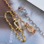 ¡®Dream¡¯FORCE LARGE HORSESHOE CLASP  METAL BRACELET