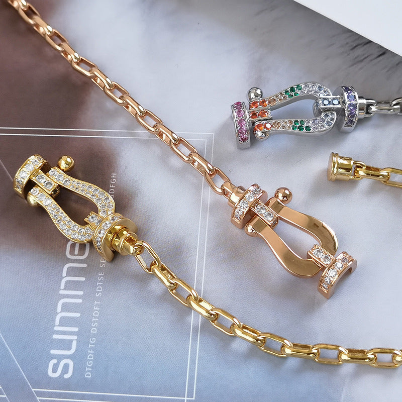 ¡®Dream¡¯FORCE LARGE HORSESHOE CLASP  METAL BRACELET
