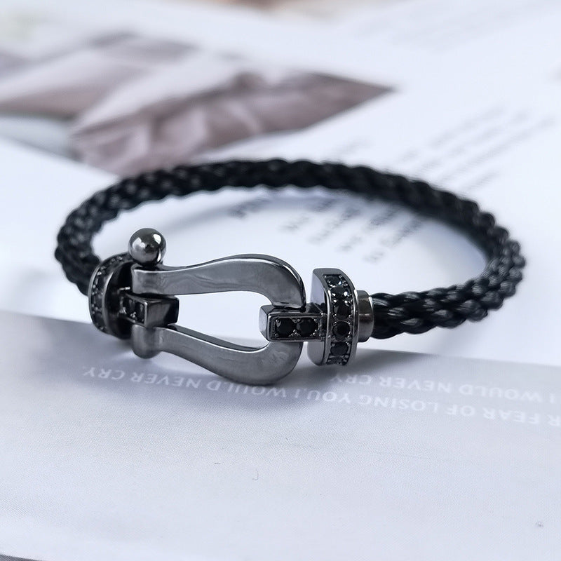 ¡®Dream¡¯FORCE GROSSE SERIE HUFEISEN SCHWARZES SAMURAI ARMBAND