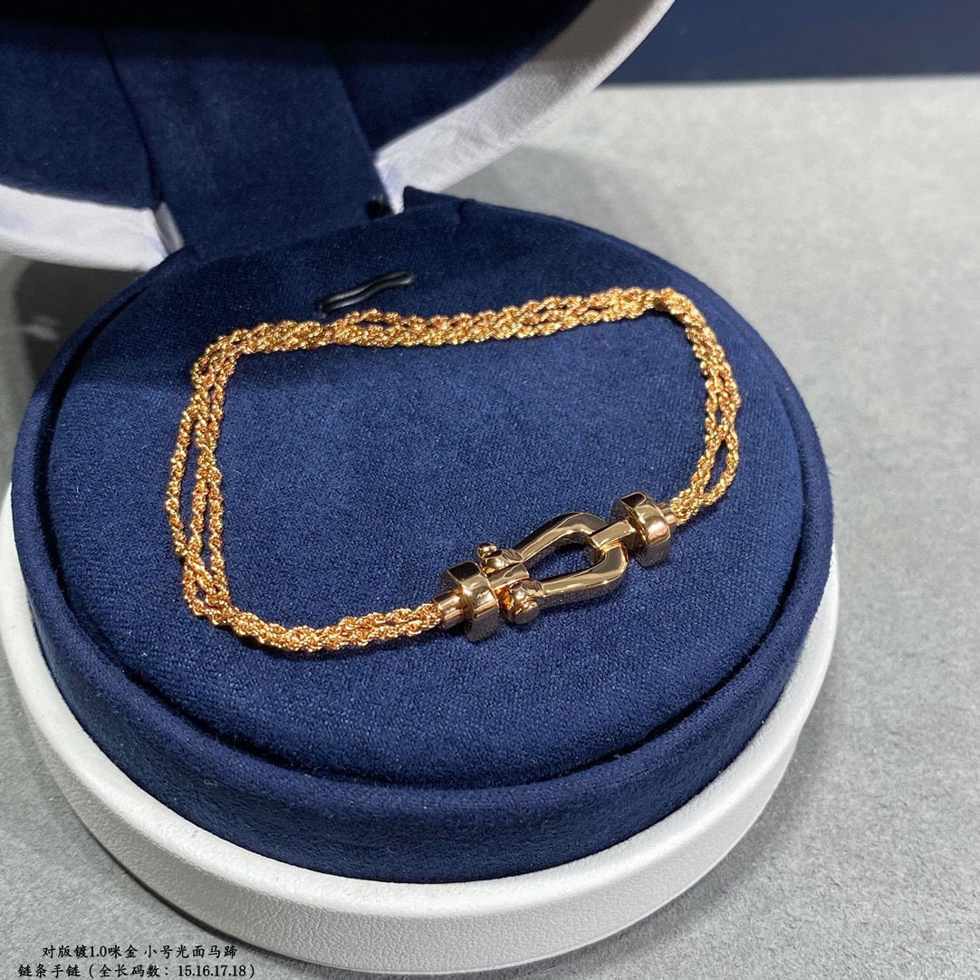 ¡®Dream¡¯FORCE SMALL HORSESHOE  DIAMOND CHAIN ROPE BRACELET