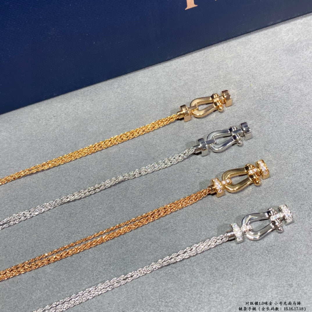 ¡®Dream¡¯FORCE SMALL HORSESHOE  DIAMOND CHAIN ROPE BRACELET
