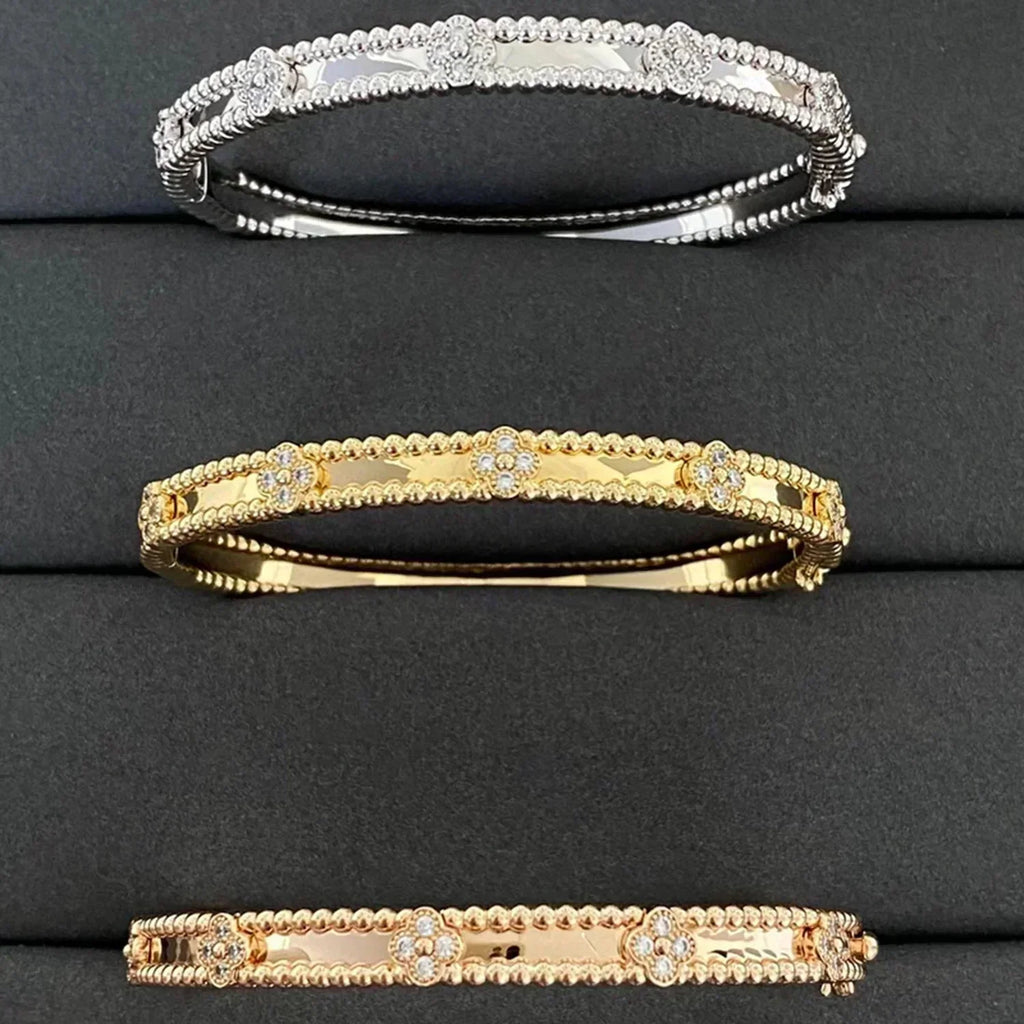 「ドリーム」クローバーブレスレット 4MM ダイヤモンド