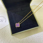¡®Dream¡¯CLOVER 15MM  PURPLE VIOLET NECKLACE