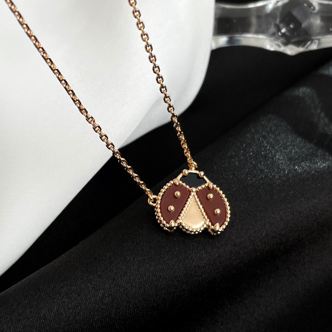 ¡®Dream¡¯LUCKY  CARNELIANS LADYBUG NECKLACE
