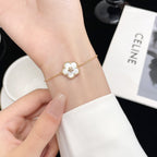 ¡®Dream¡¯LUCKY WHITE MOP PLUM BLOSSOM  BRACELET