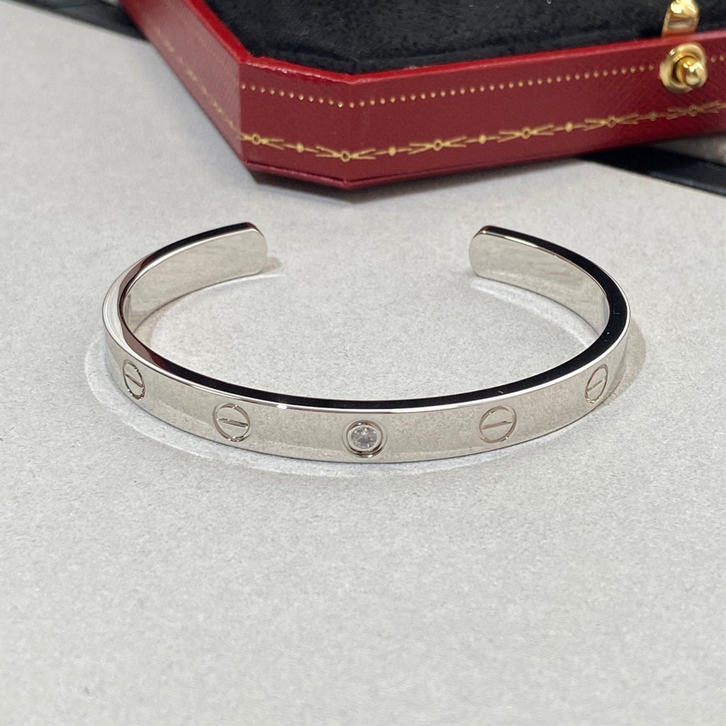 „Dream“ LOVE ARMREIF 6,1 MM 1 DIAMANT OFFEN