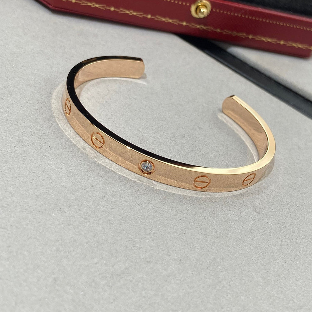 „Dream“ LOVE ARMREIF 6,1 MM 1 DIAMANT OFFEN