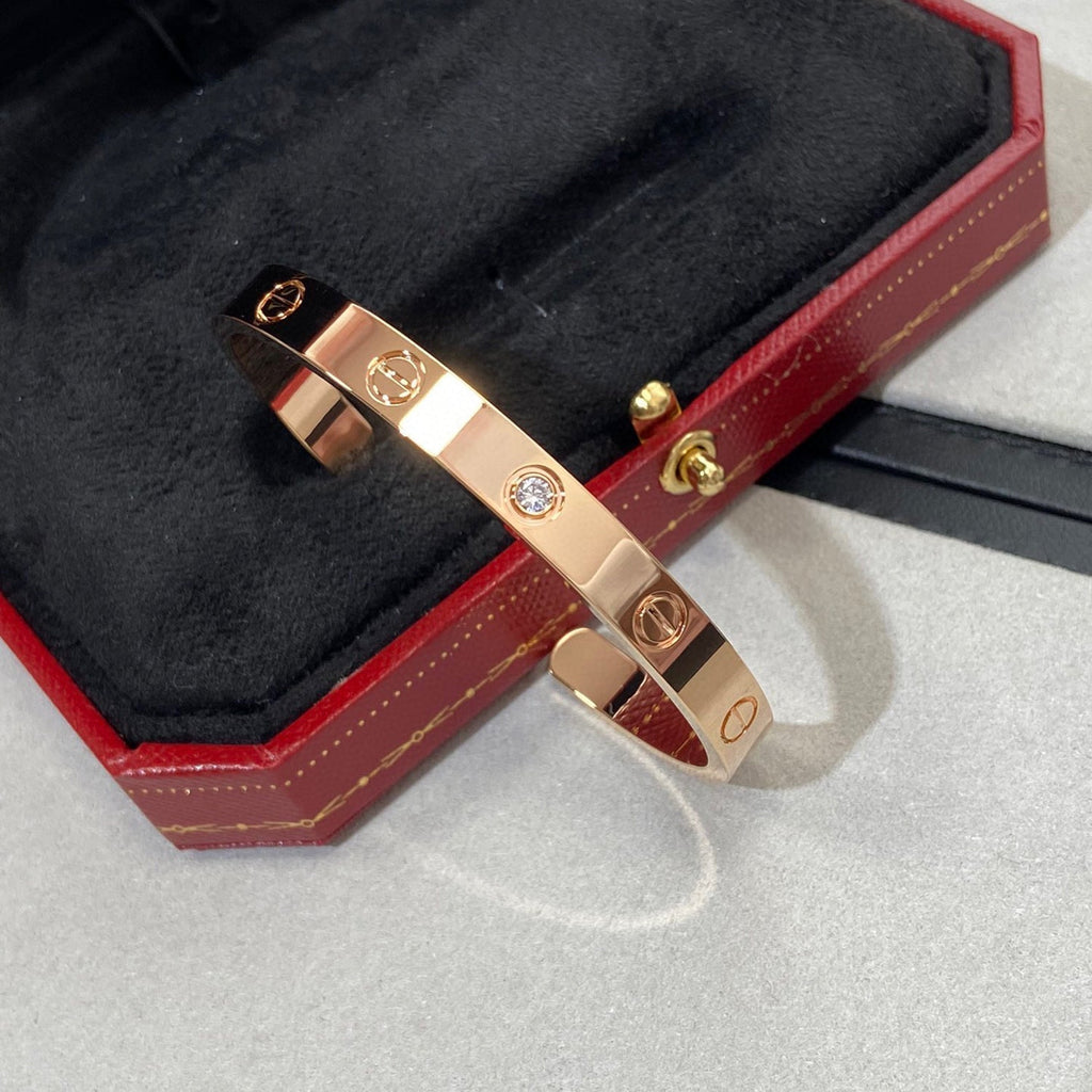„Dream“ LOVE ARMREIF 6,1 MM 1 DIAMANT OFFEN
