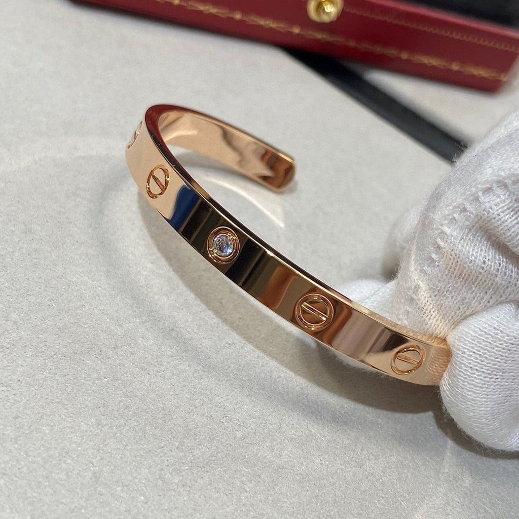 „Dream“ LOVE ARMREIF 6,1 MM 1 DIAMANT OFFEN