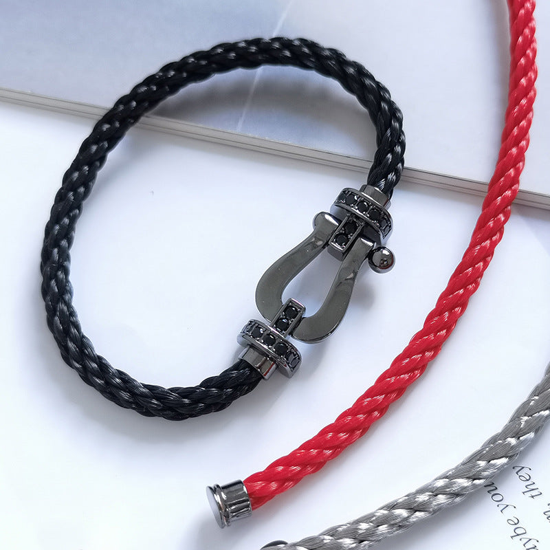 ¡®Dream¡¯FORCE GROSSE SERIE HUFEISEN SCHWARZES SAMURAI ARMBAND