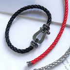 ¡®Dream¡¯FORCE GROSSE SERIE HUFEISEN SCHWARZES SAMURAI ARMBAND