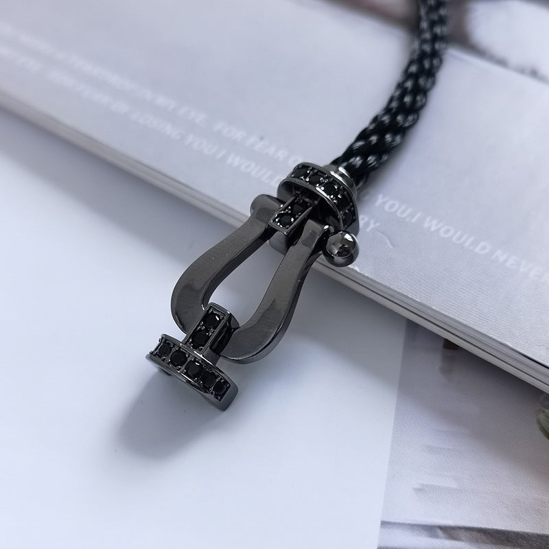 ¡®Dream¡¯FORCE GROSSE SERIE HUFEISEN SCHWARZES SAMURAI ARMBAND
