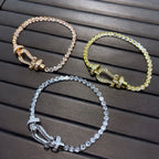 ¡®Dream¡¯FORCE  HORSESHOE  DIAMOND TENNIS BRACELET