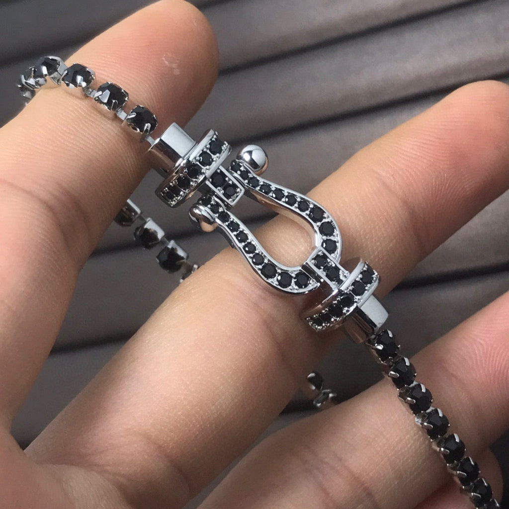¡®Dream¡¯FORCE  LARGE HORSESHOE FULL DIAMOND TENNIS BRACELET