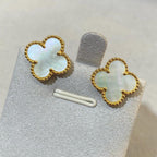 [Dream] CLOVER LARGE (20mm) 1 MOTIV WEISSE PERLMUTT-OHRSTECKER