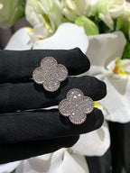 [Traum] CLOVER 20MM MOTIVE DIAMANT OHNSTECKER SILBER