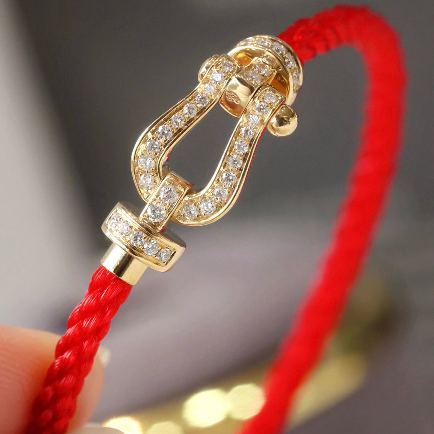 ¡®Dream¡¯FORCE LARGE HORSESHOE FULL DIAMOND BRACELET SILVER
