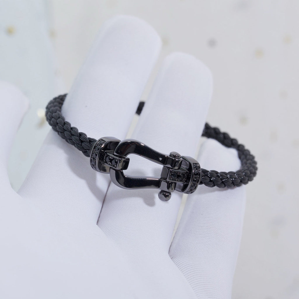 ¡®Dream¡¯FORCE GROSSE SERIE HUFEISEN SCHWARZES SAMURAI ARMBAND